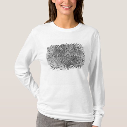 ローマ1579年の地図 Tシャツ (正面)