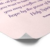 ローマ15:13キリスト教聖書聖句フローラ芸術 ポスター (角)