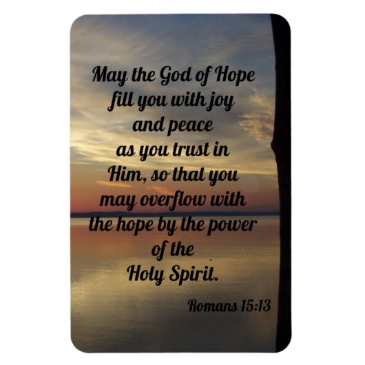 ローマ15:13冷蔵庫磁石 マグネット (縦)