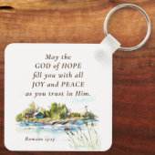 ローマ15:13希望の神キリスト教の聖書聖句 キーホルダー (裏面)