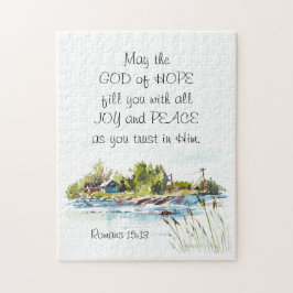 ローマ15:13希望の神キリスト教の聖書聖句 ジグソーパズル