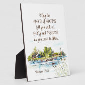 ローマ15:13希望の神キリスト教の聖書聖句 フォトプラーク (側面)