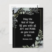 ローマ15:13希望の神キリスト教の聖書聖句 ポストカード (正面/裏面)