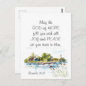 ローマ15:13希望の神キリスト教の聖書聖句 ポストカード (正面/裏面)