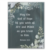 ローマ15:13希望の神バイブル聖句ビニル シール (正面)