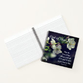 ローマ15:13希望の神ホワイトフラワー ノートブック (内部)