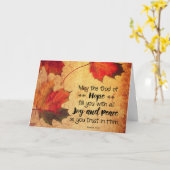 ローマ15:13希望の神紅葉 カード (黄色い花)