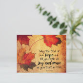 ローマ15:13希望の神紅葉 ポストカード (スタンド正面)