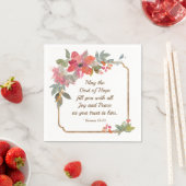 ローマ15:13希望の神、クリスマス スタンダードカクテルナプキン (インサイチュ)