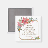 ローマ15:13希望の神、クリスマス マグネット (正面/裏面)