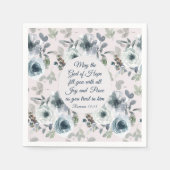 ローマ15:13希望の神、フローラ スタンダードカクテルナプキン (正面)