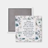 ローマ15:13希望の神、フローラ マグネット (正面/裏面)