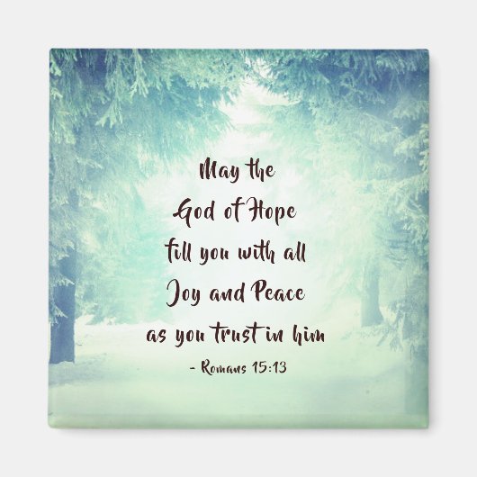 ローマ15:13希望の神 マグネット (正面)