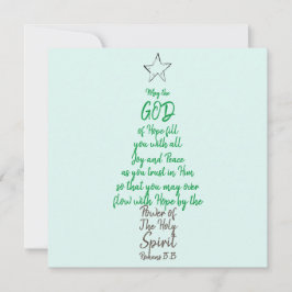 ローマ15:13神の希望の喜びと平和クリスマスカード