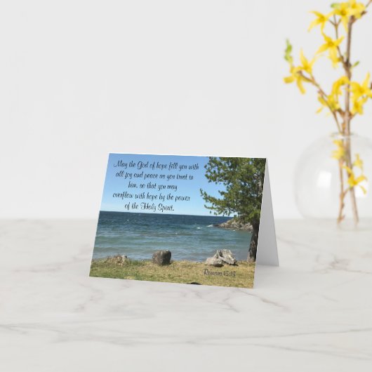 ローマ15:13 カード (黄色い花)