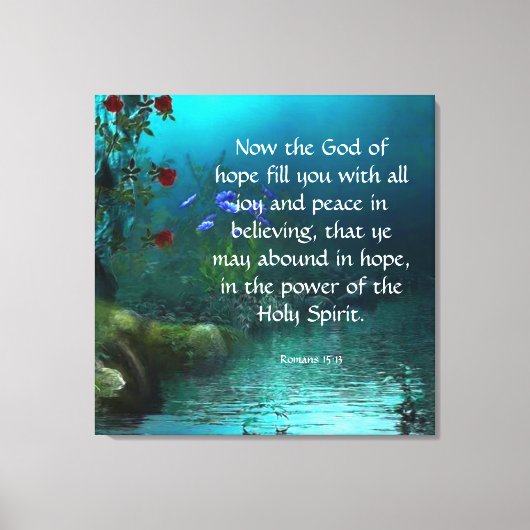 ローマ15:13 キャンバスプリント (正面)