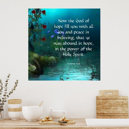 ローマ15:13 ポスター (キッチン)