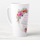 ローマ15:13 – 希望の神バイブル聖句フローラ カフェラテマグ (左アングル)