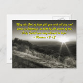 ローマ15:13、日の出はがき ポストカード (正面/裏面)