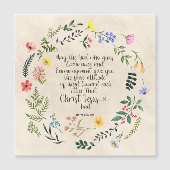 ローマ15:5聖書の聖句のイメージ (正面)