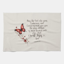 ローマ15:5聖書の聖句のイメージ キッチンタオル