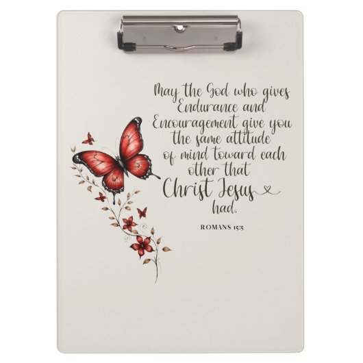 ローマ15:5聖書の聖句のイメージ クリップボード (正面)