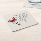 ローマ15:5聖書の聖句のイメージ スクエアペーパーコースター (アングル)