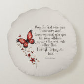 ローマ15:5聖書の聖句のイメージ ラウンドクッション (裏面)