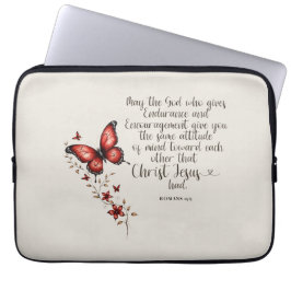 ローマ15:5聖書の聖句のイメージ ラップトップスリーブ