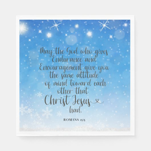 ローマ15:5聖書の聖句紙ナプキンス スタンダードランチョンナプキン (正面)