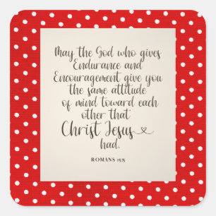 ローマ15:5聖書の聖句 スクエアシール