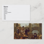 ローマ1653年のカーニバルの時間(キャンバスの油) 名刺 (正面/裏面)