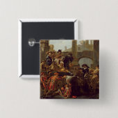 ローマ1653年のカーニバルの時間(キャンバスの油) 缶バッジ (正面&裏面)