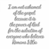 ローマ1:16わたしは福音を恥じない シール (正面)