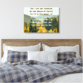 ローマ1:16 Bible Verse KJV Pic Wall Art キャンバスプリント (インサイチュ (寝室))