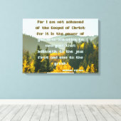 ローマ1:16 Bible Verse KJV Pic Wall Art キャンバスプリント (インサイチュ (ウッドフロア))
