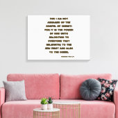 ローマ1:16 Bible Verse KJV Wall Art キャンバスプリント (インサイチュ (リビング))