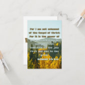 ローマ1:16 KJVバイブル聖句Pic Flat Greeting Card カード (正面/裏面インサイチュ)