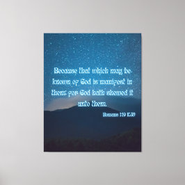 ローマ1:19 Bible Verse KJV Pic Wall Art キャンバスプリント