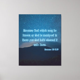 ローマ1:19 Bible Verse KJV Pic Wall Art キャンバスプリント
