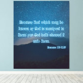 ローマ1:19 Bible Verse KJV Pic Wall Art キャンバスプリント (インサイチュ (ウッドフロア))