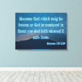 ローマ1:19 Bible Verse KJV Pic Wall Art キャンバスプリント (インサイチュ (ウッドフロア))