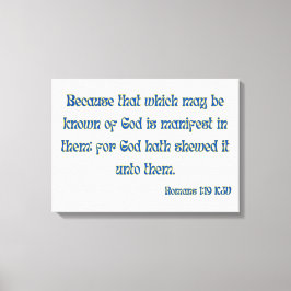 ローマ1:19 Bible Verse KJV Wall Art キャンバスプリント