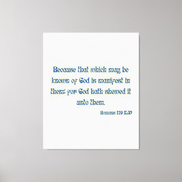 ローマ1:19 Bible Verse KJV Wall Art キャンバスプリント