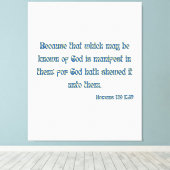 ローマ1:19 Bible Verse KJV Wall Art キャンバスプリント (インサイチュ (ウッドフロア))