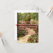 ローマ4:20 KJVバイブル聖句Pic Flat Greeting Card カード (正面/裏面インサイチュ)