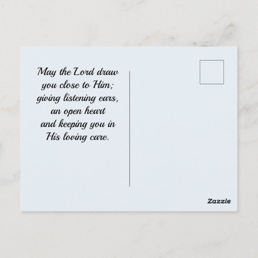 ローマ5:3-4苦しむ湖の木々に栄光を ポストカード (裏面)