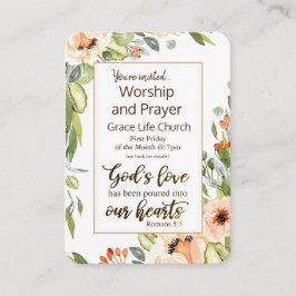 ローマ5:5神の愛の教会イベントフライヤーフローラ 名刺