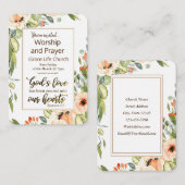 ローマ5:5神の愛の教会イベントフライヤーフローラ 名刺 (正面/裏面)