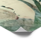 ローマ5:5神の愛バイブル聖句レッドフローラ ポスター (角)